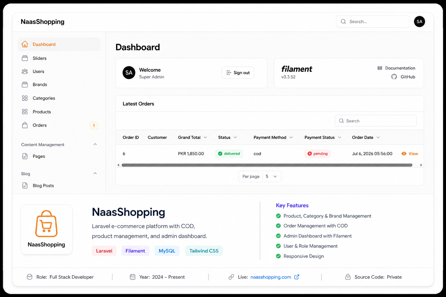 NaasShopping — E-Commerce